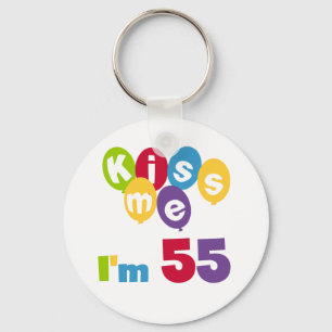キス私は55誕生日Tシャツとギフト キーホルダー