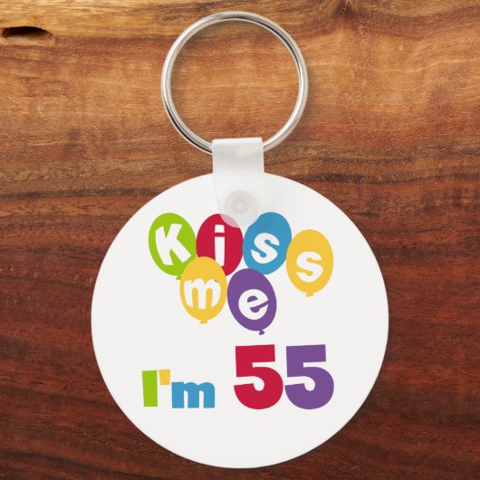 キス私は55誕生日Tシャツとギフト キーホルダー (正面)