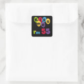 キス私は55誕生日Tシャツとギフト スクエアシール (バッグ)