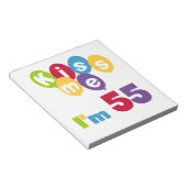 キス私は55誕生日Tシャツとギフト ノートパッド (アングル)