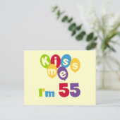 キス私は55誕生日Tシャツとギフト ポストカード (スタンド正面)
