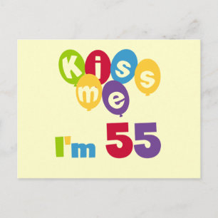 キス私は55誕生日Tシャツとギフト ポストカード