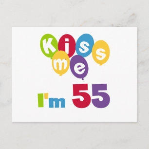 キス私は55誕生日Tシャツとギフト ポストカード