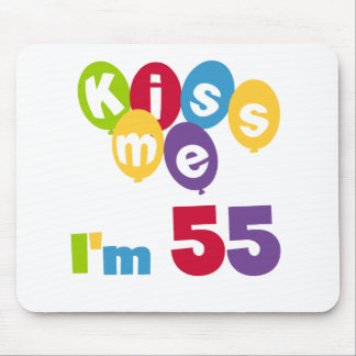 キス私は55誕生日Tシャツとギフト マウスパッド