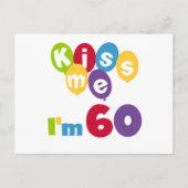 キス私は60誕生日Tシャツとギフト ポストカード (正面)