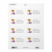 キス私は60誕生日Tシャツとギフト ラベル (フルシート)