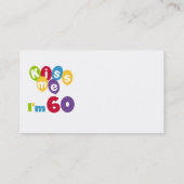 キス私は60誕生日Tシャツとギフト 名刺 (裏面)