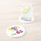 キス私は65誕生日Tシャツとギフト コースター (側面)