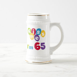 キス私は65誕生日Tシャツとギフト ビールジョッキ