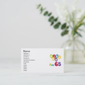 キス私は65誕生日Tシャツとギフト 名刺 (スタンド正面)