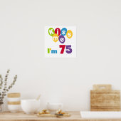 キス私は75の誕生日Tシャツとギフト ポスター (キッチン)