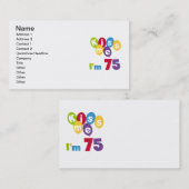 キス私は75の誕生日Tシャツとギフト 名刺 (正面/裏面)