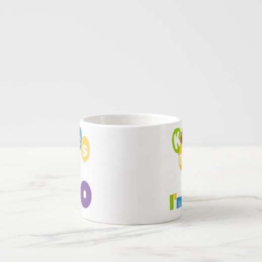 キス私は80誕生日Tシャツとギフト エスプレッソカップ (正面)