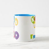 キス私は80誕生日Tシャツとギフト ツートーンマグカップ (中央)