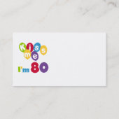 キス私は80誕生日Tシャツとギフト 名刺 (裏面)