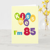 キス私は85の誕生日Tシャツとギフト カード (黄色い花)