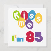 キス私は85の誕生日Tシャツとギフト カード (正面)