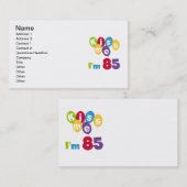 キス私は85の誕生日Tシャツとギフト 名刺 (正面/裏面)