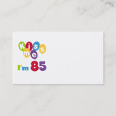 キス私は85の誕生日Tシャツとギフト 名刺 (裏面)