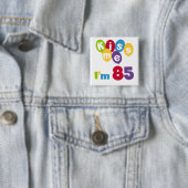 キス私は85の誕生日Tシャツとギフト 缶バッジ (インサイチュ)