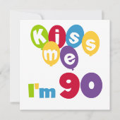 キス私は90誕生日Tシャツとギフト カード (正面)