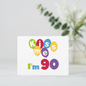 キス私は90誕生日Tシャツとギフト ポストカード (スタンド正面)