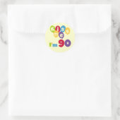 キス私は90誕生日Tシャツとギフト ラウンドシール (バッグ)