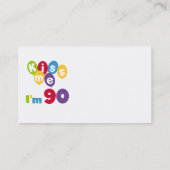 キス私は90誕生日Tシャツとギフト 名刺 (裏面)