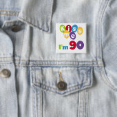 キス私は90誕生日Tシャツとギフト 缶バッジ (インサイチュ)