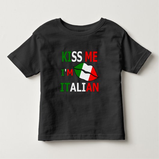 キス私はTシャイタリアンツベビーボディスーツ トドラーTシャツ (正面)