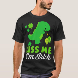 キス私アイムかわいい恐竜トレックスSt patricksダ Tシャツ