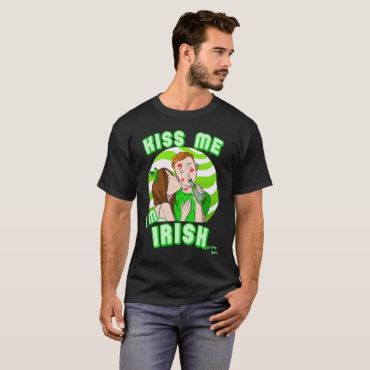 キス私アイリッシュカップルSt patricks day Tシャツ (正面フル)