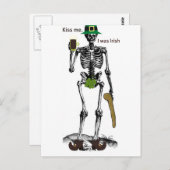 キス私アイリッシュスケルトンプリント ポストカード (正面/裏面)