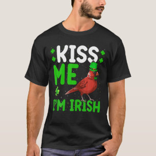キス私アイリッシュノーザン(鳥)ショウジョウコウカンチョウバードセントパトリ Tシャツ