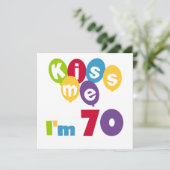 キス私70誕生日Tシャツとギフト カード (スタンド正面)