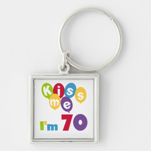 キス私70誕生日Tシャツとギフト キーホルダー (正面)