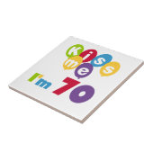 キス私70誕生日Tシャツとギフト タイル (側面)