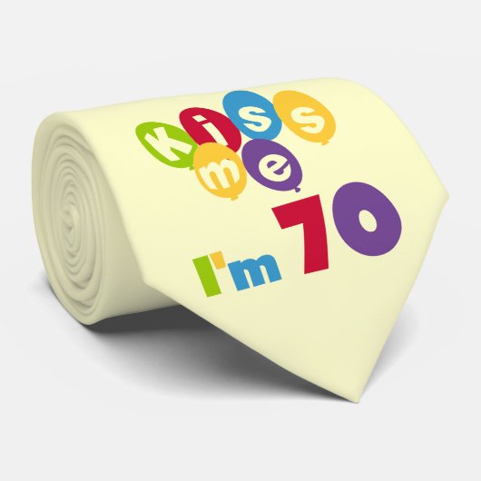 キス私70誕生日Tシャツとギフト ネクタイ (ロール)