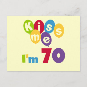 キス私70誕生日Tシャツとギフト ポストカード