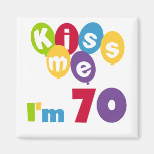 キス私70誕生日Tシャツとギフト マグネット