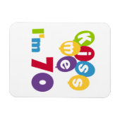 キス私70誕生日Tシャツとギフト マグネット (横)