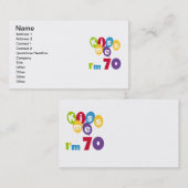 キス私70誕生日Tシャツとギフト 名刺 (正面/裏面)