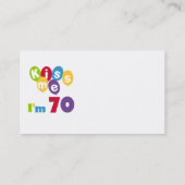 キス私70誕生日Tシャツとギフト 名刺 (裏面)