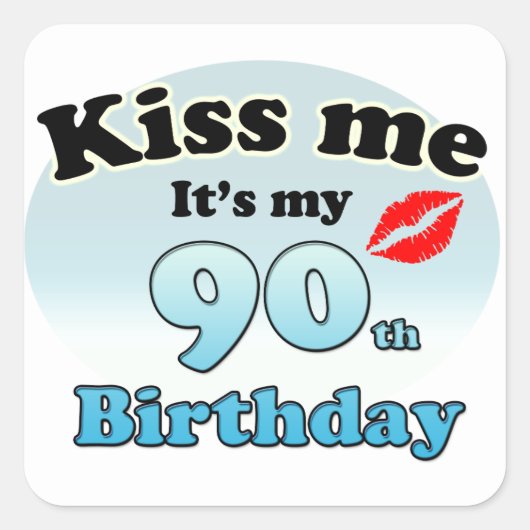 キス私90誕生日 スクエアシール (正面)