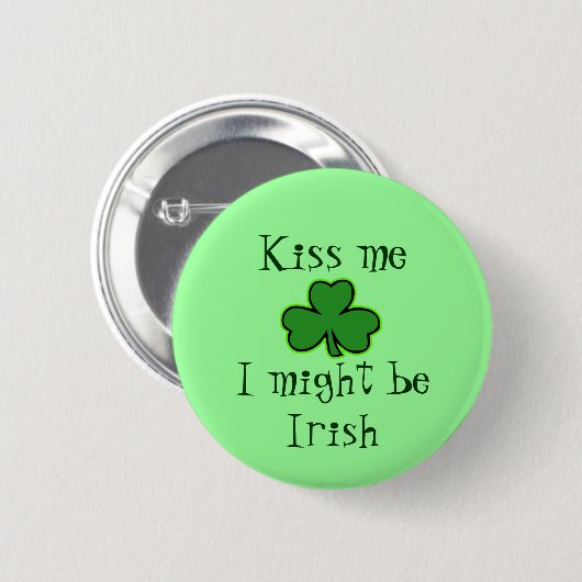 キス私、私はアイリッシュボタンかもしれない 缶バッジ (正面&裏面)