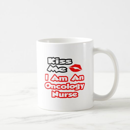キス私…私は腫瘍学のナース コーヒーマグカップ (右)