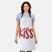 キス結婚キルガールズグループトリオキス衣装レッド エプロン (着用した状態)