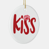 キス結婚キルガールズグループトリオキス衣装レッド セラミックオーナメント (右)