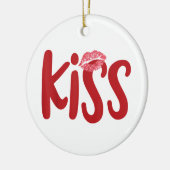 キス結婚キルガールズグループトリオキス衣装レッド セラミックオーナメント (左)