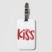 キス結婚キルガールズグループトリオキス衣装レッド ラゲッジタグ (正面縦)